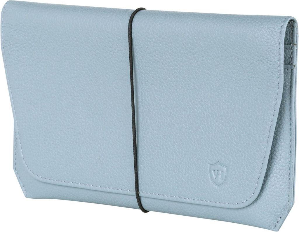 Hochwertige Reisepasshülle aus echtem Nappaleder mit RFID NFC Schutz, Reise Organizer mit Kartenfächern, Passport Wallet für Damen und Herren
