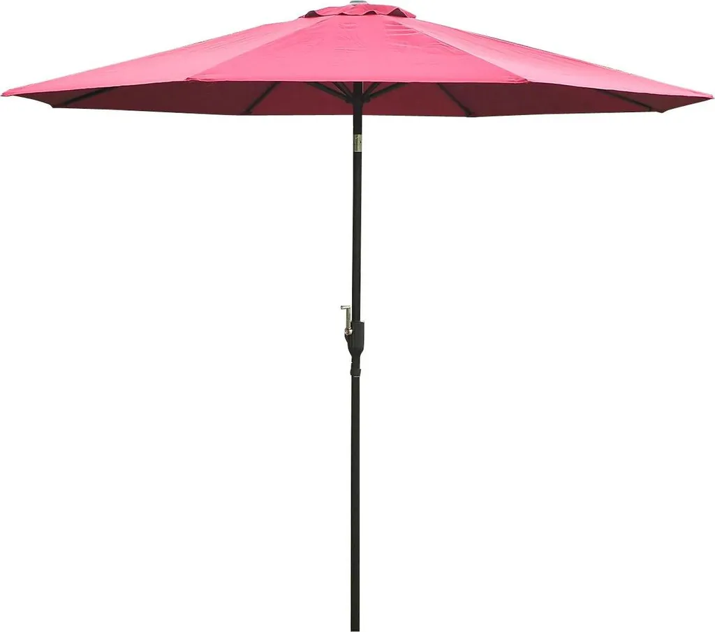 Grand parasol de jardin inclinable vin rouge Ø295 cm avec manivelle