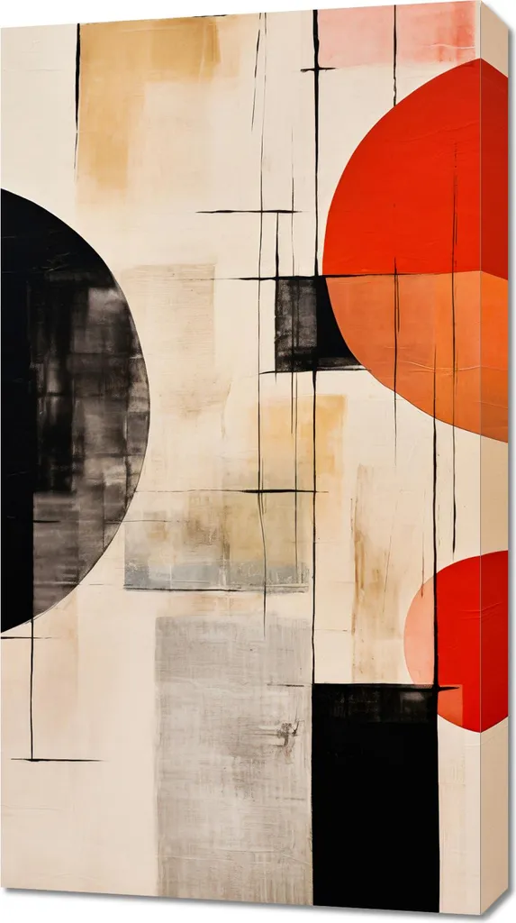 Offerta Quadro Moderno 50x90 cm Simmetria Astratta Tela Intelaiata