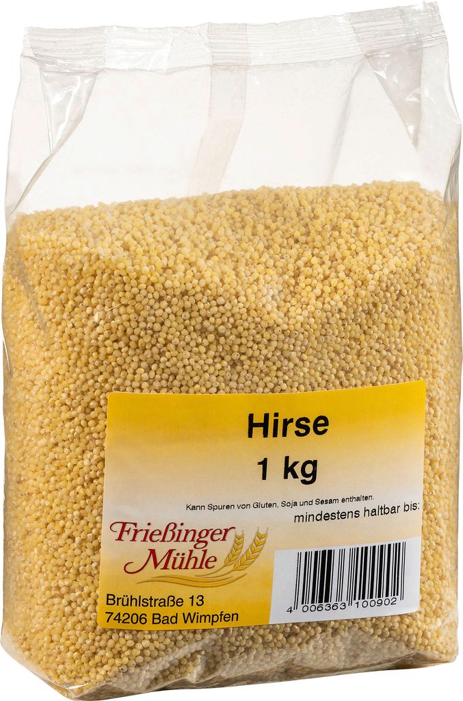 Frießinger Mühle Hirsekörner geschälte Hirse mit viel Eisen Produktbild 