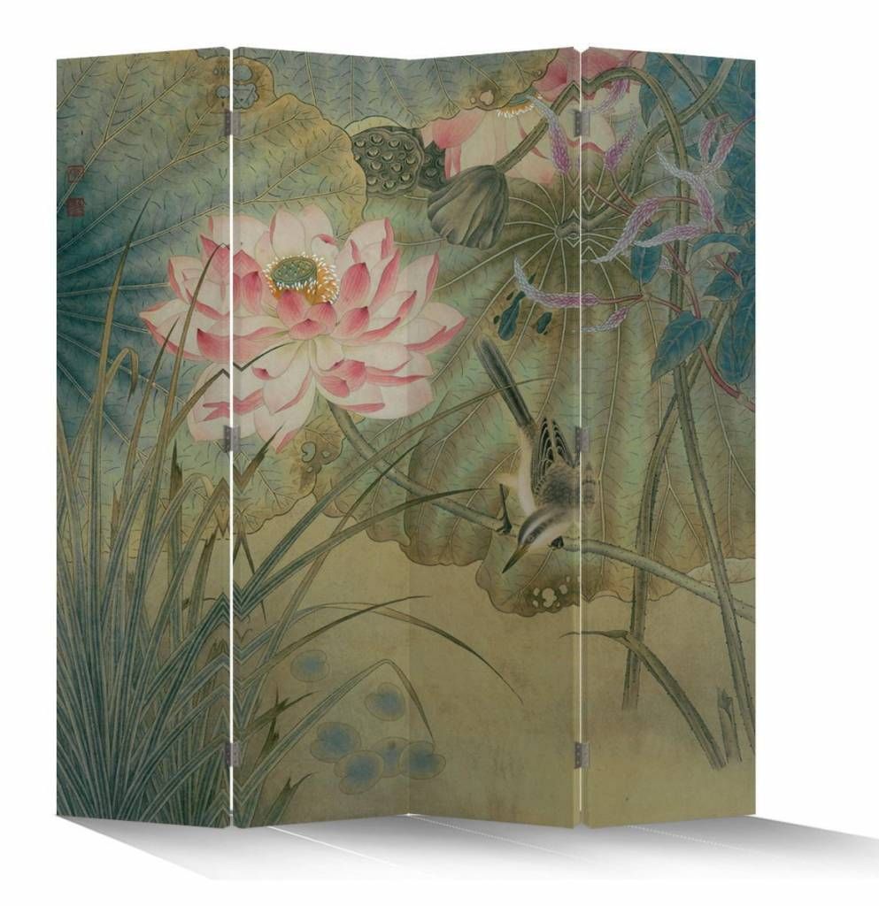 Fine Asianliving Paravent Raumteiler Spanische Wand Trennwand Room Divider Raumtrenner Sichtschutz Japanisch Orientalisch Chinesisch L160xH180cm Be...