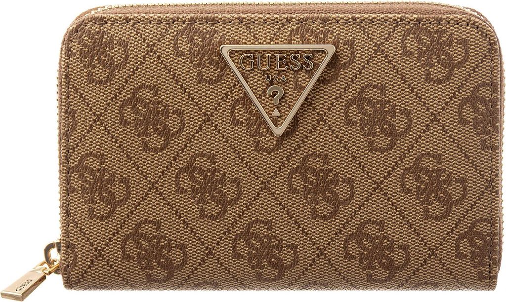 GUESS SWSG7459140 LAUREL II SLG MED ZIP AROUND Woman Portmonnaies latte logo