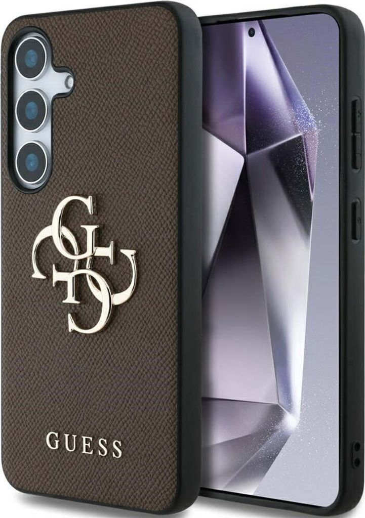 GUESS Tasche passend für SAMSUNG S25 GUHCS25SPGT4MBW (PU genarbt Big 4G und Classic Logo) braun