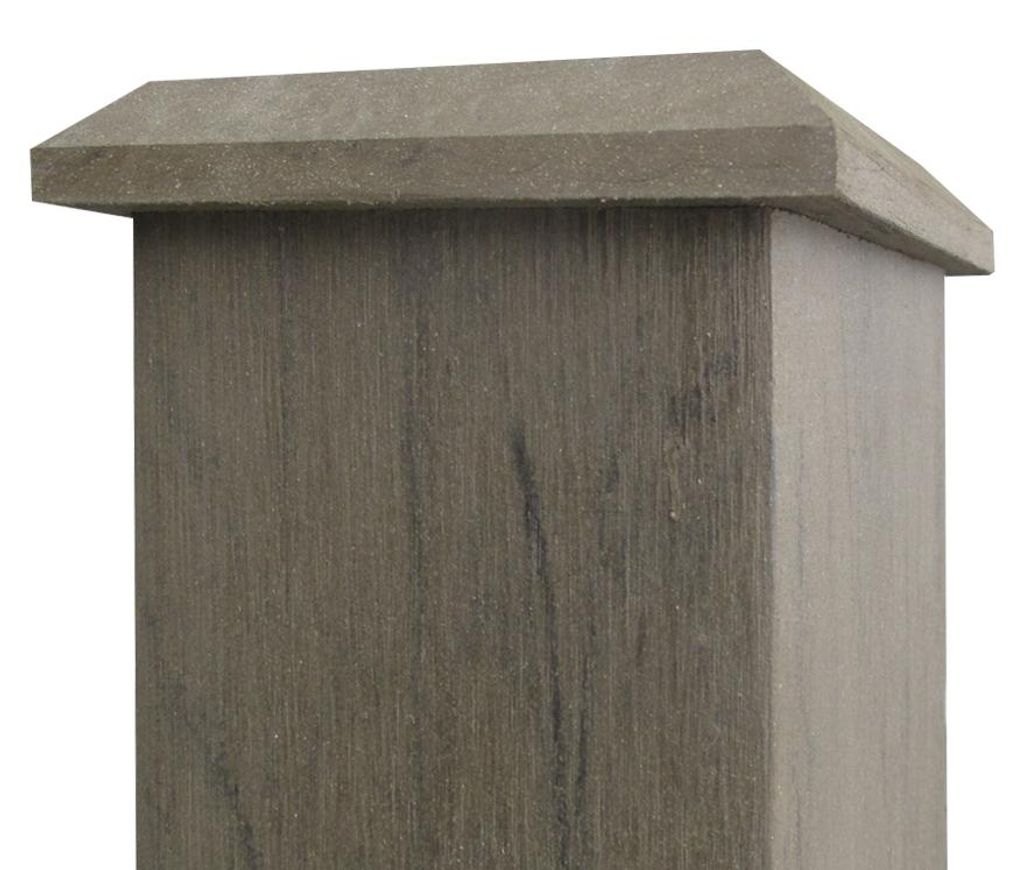 Belladoor Sandbeige 8,5 x 8,5 cm WPC Pfosten Oslo inklusive Pfostenkappe, Hochwertig Stabil Langlebig Pflegeleicht, UV Beständig Witterungsbestän...