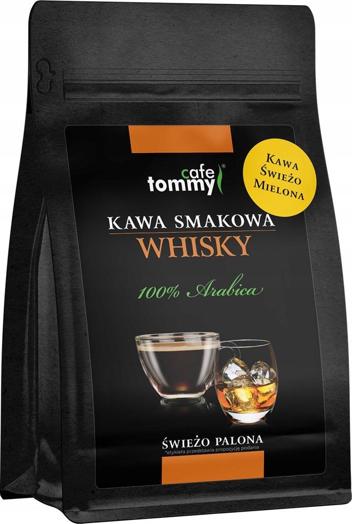 Aromatisierter Whiskey-gemahlener Kaffee, 100 % Arabica, frisch geröstet, 250 g, Tommy Cafe