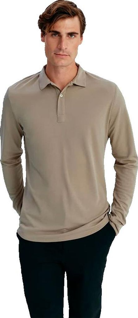 Sepiia R Venus Langarm-polo Beige S Herren Beige S