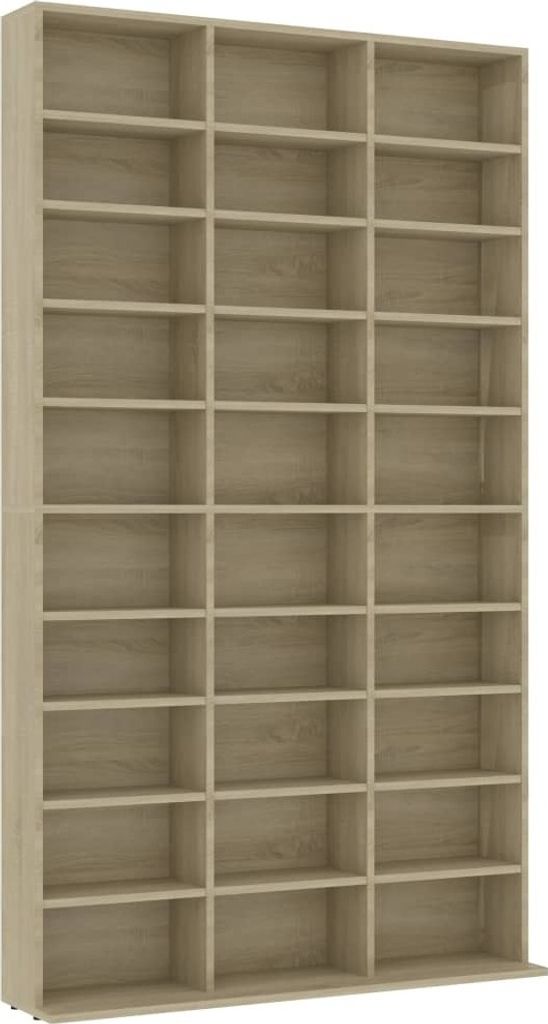 Armadio per CD Rovere Sonoma 102x16x177,5 cm Materiale a Immagine del prodotto 