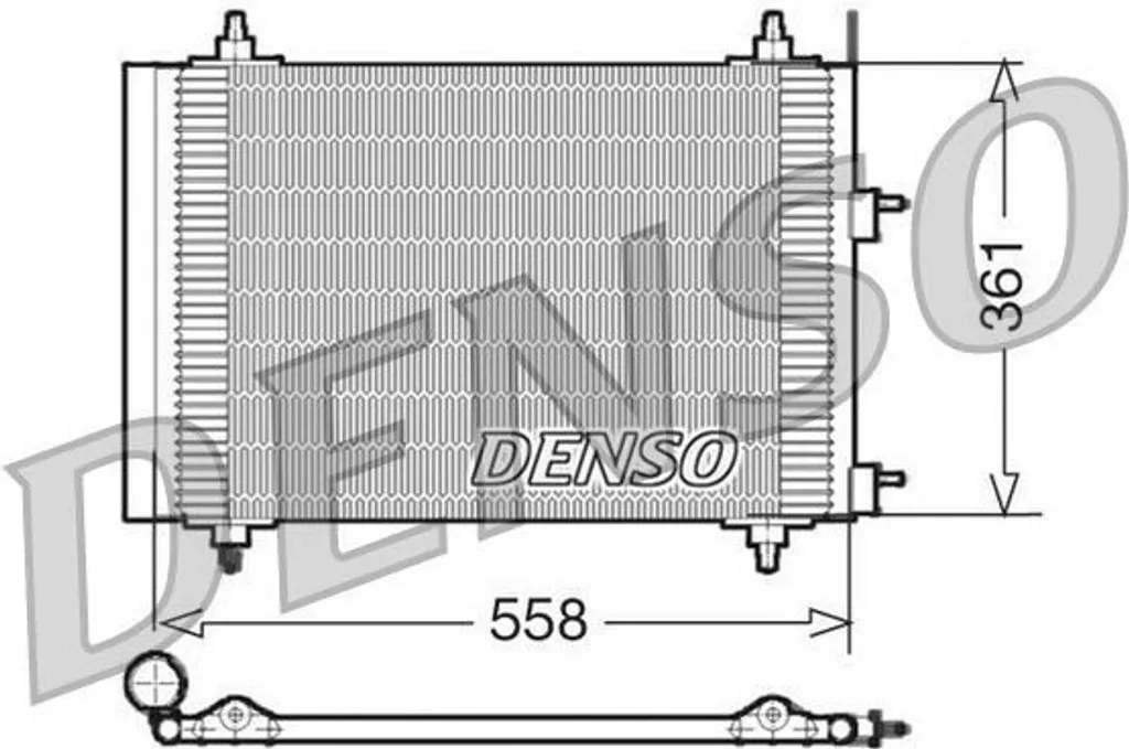 DENSO DCN21015 Condenseur de climatisation OE 6455AA pour Peugeot 307