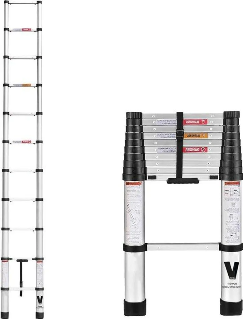 Échelle rétractable en alu pour loft et intérieur - Longueur 3,20 m