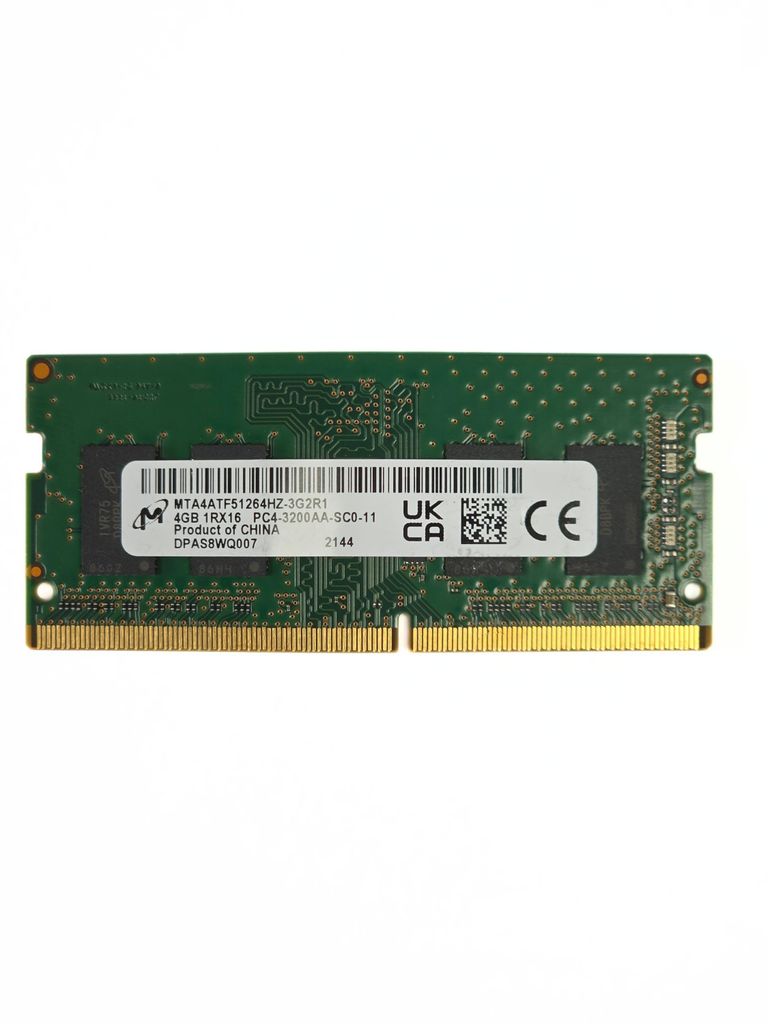 Micron 4GB Arbeitsspeicher DDR4 RAM 3200 MHz, SO-DIMM für Notebooks(Bulk)