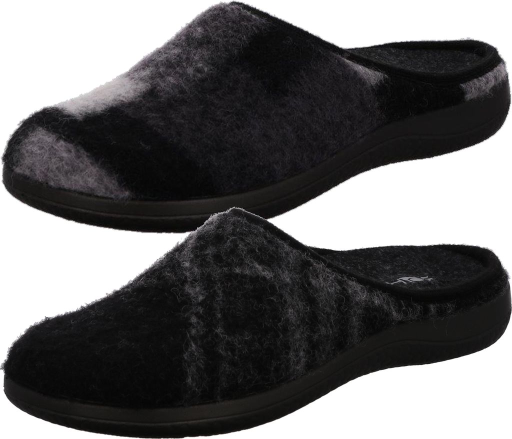 Rohde Damen Hausschuhe Filz Pantoffeln Bari 4838, Größe:38 EU, Farbe:Grau