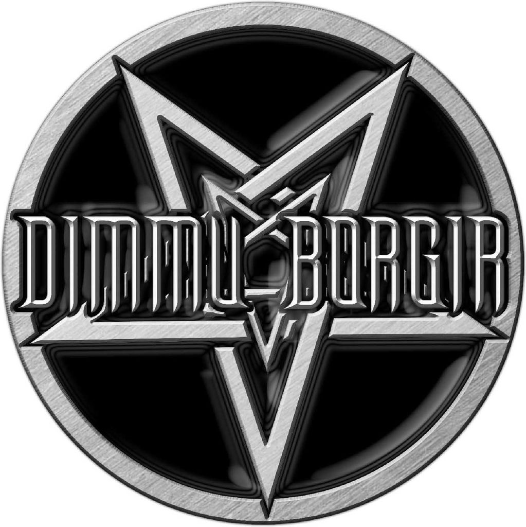 Dimmu Borgir - Pentagramm - Abzeichen, Emaille RO7660 (Einheitsgröße) (Schwarz/Grau)