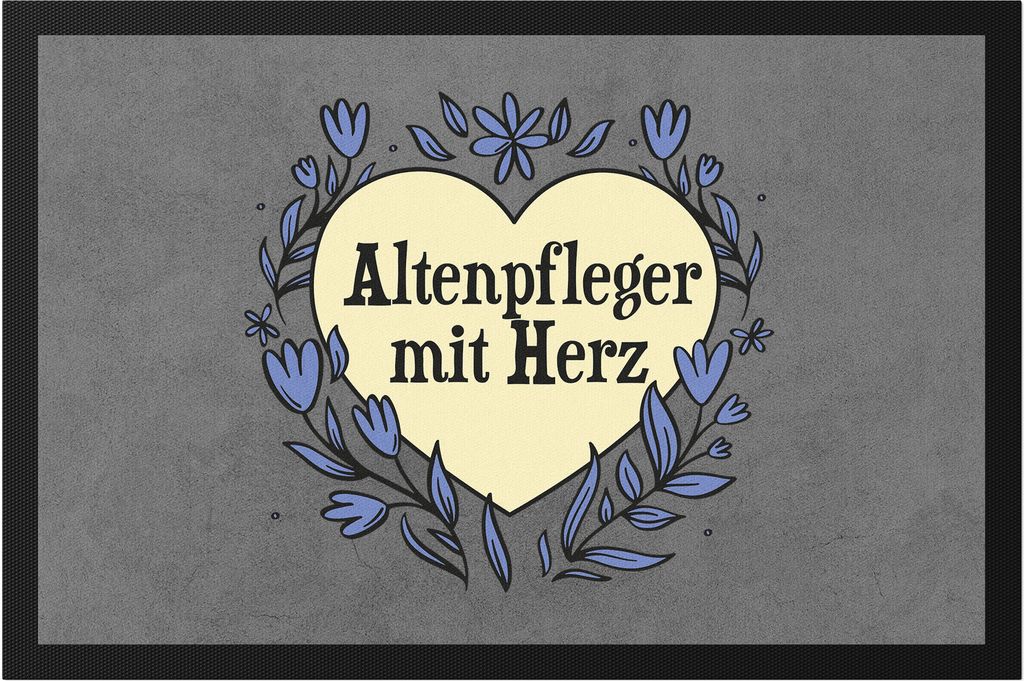Altenpfleger mit Herz Fußmatte  Geschenkidee Zum Danke Produktbild 