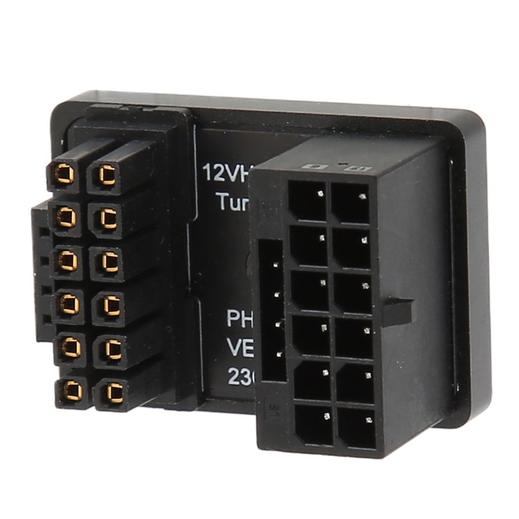 ATX 16-Pin Stecker auf 16-Pin Buchse 180°-Winkeladapter 12V PCIe 5.0 HPWR GPU U-Turn-Winkelanschluss für Desktop-PCs, Schwarz