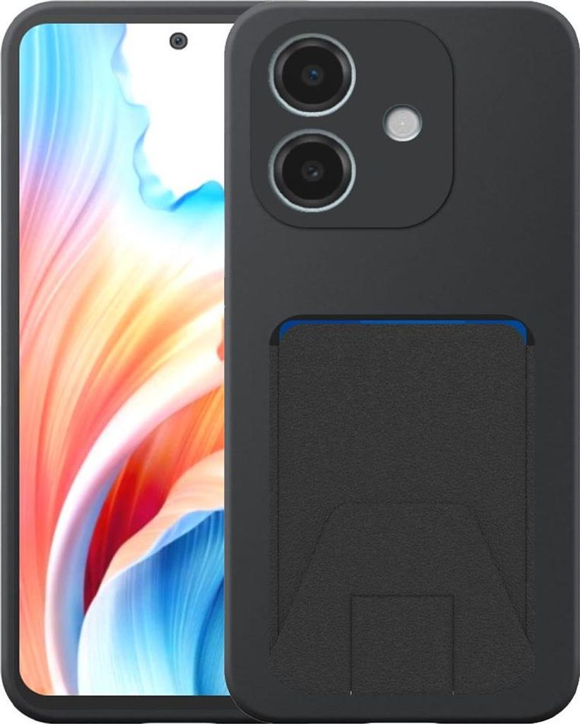 Geeignet für Oppo A2 / A79 Phone Case mit einstellbaren Leder Kartenschlitz - Flexible Back Cover Case Silikon TPU mit einstellbaren Leder Kartens...