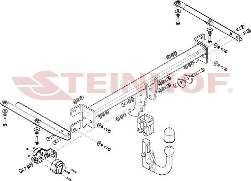 STEINHOF H-054 Anhängerkupplung 1800kg Max für HONDA ACCORD VIII (CU)