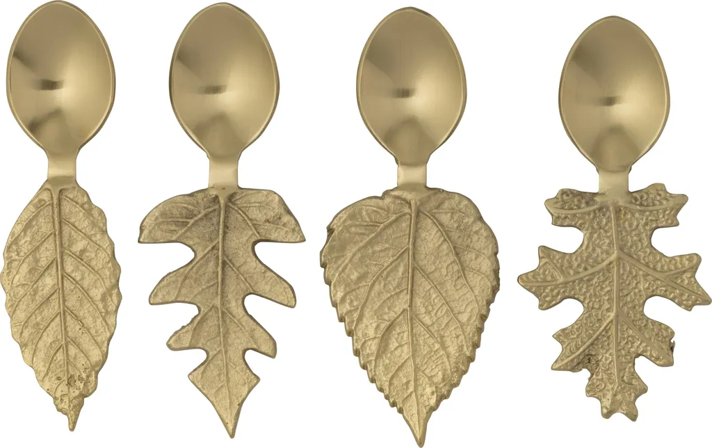 Cuillères Feuilles Dorées en Acier Inoxydable : L'Éclat du Design Inox