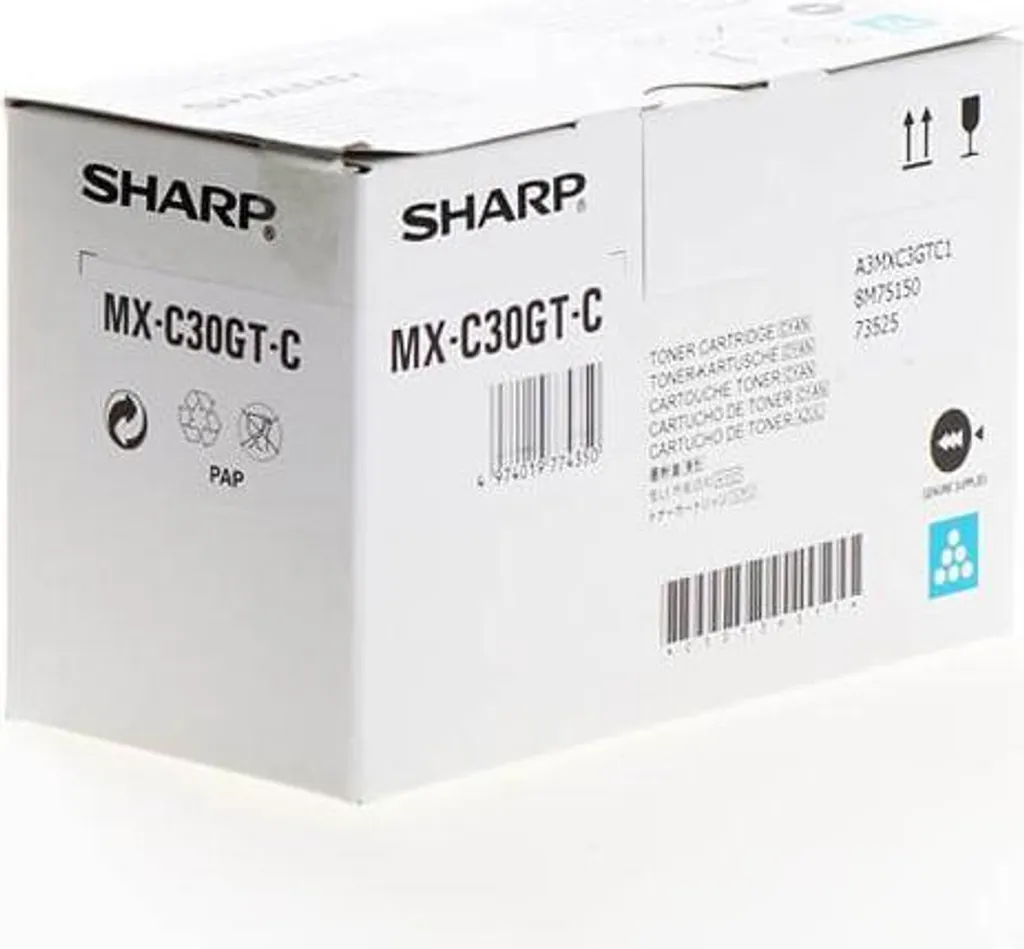Toner Originale Ciano Sharp MX-C30GTC - Colori Brillanti e Definiti - 3