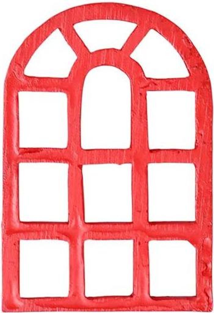 Fenster für Wichtel rot