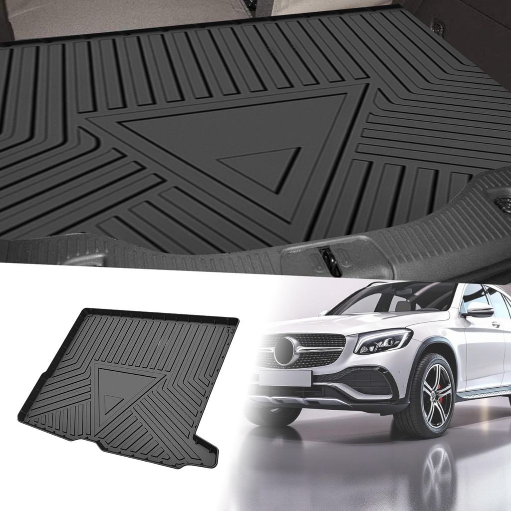 Frachtladeraum Kofferraummatte Kofferraum Gepäckraumwanne Matte für Mercedes Benz GLC Klasse 2016-2022 für Mercedes Benz GLC250 GLC300 GLC350 GLC43