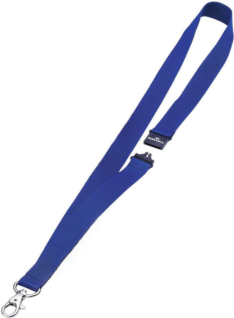 DURABLE Textilband 20 mit Karabiner, 868207 dunkelblau