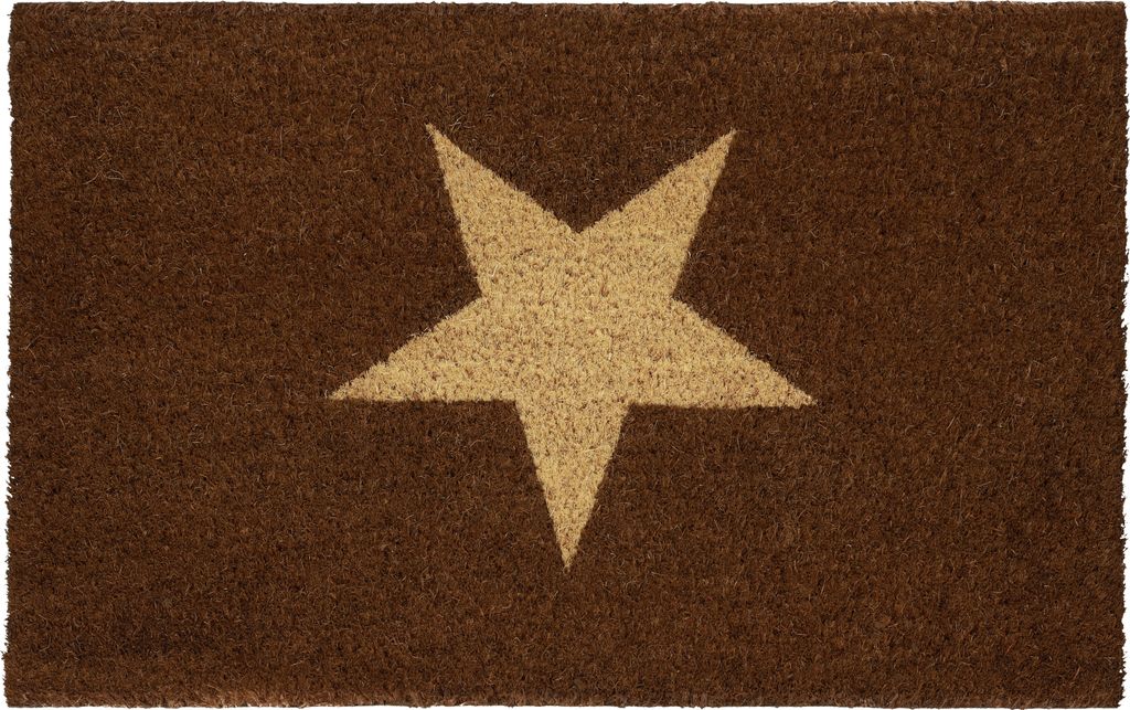 Betz Kokosmatte Fußmatte Fußabstreifer Schmutzfangmatte STERN Farbe braun Größe 40x60cm
