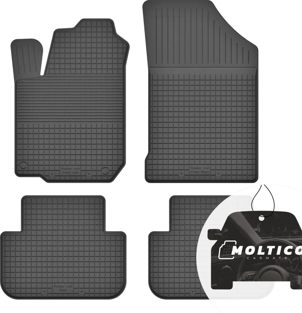 Set 4 Tappetini Gomma Nissan X-Trail I 2001-2007 - Su Misura Inodore