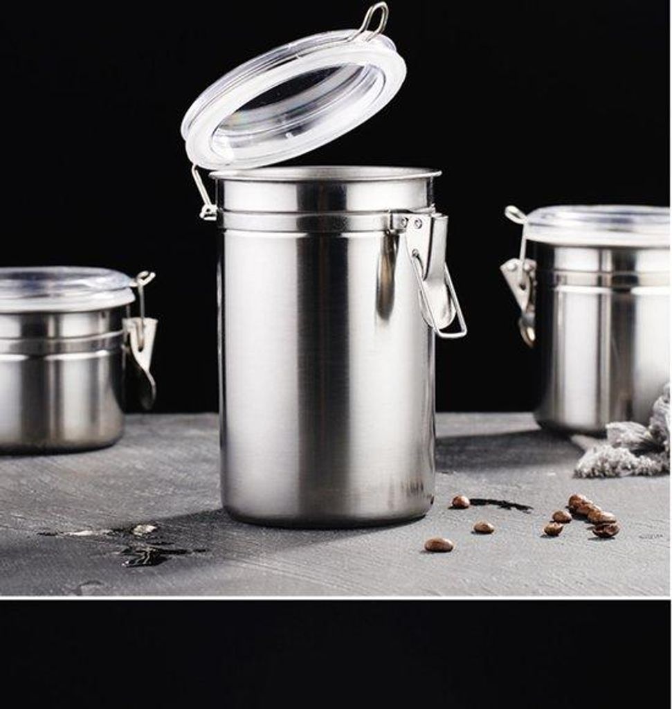 Stahl-Kochtopf 40 fl oz – luftdichtes Verschlussdeckel, durchsichtiges Oberdeckel – ideal für Küchenlagerung, Lebensmittelvorrat und Vorratsl...