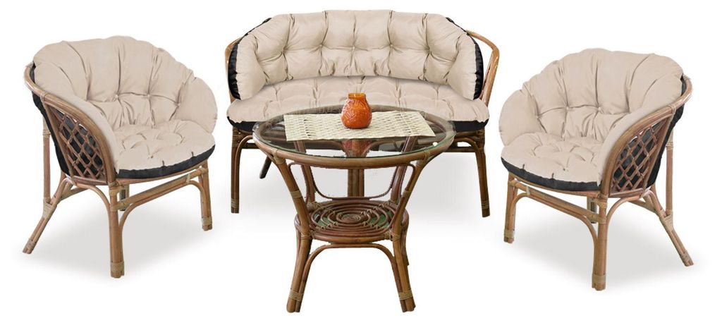 Set da giardino 2x122x40cm + 190x40cm per sedia divano Immagine del prodotto 