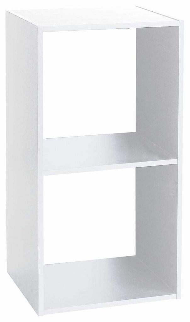 Dekoregal, weiß, 2 Fächer, Höhe 67,6 cm Produktbild 