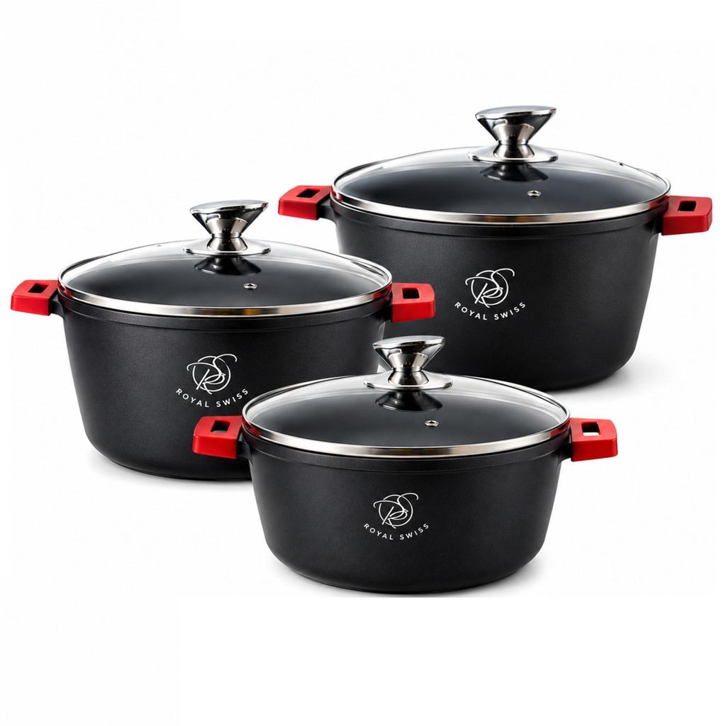 Pfannenset 6-teilig 28/32/36 cm – Induktionsgeeignet – Produktbild 