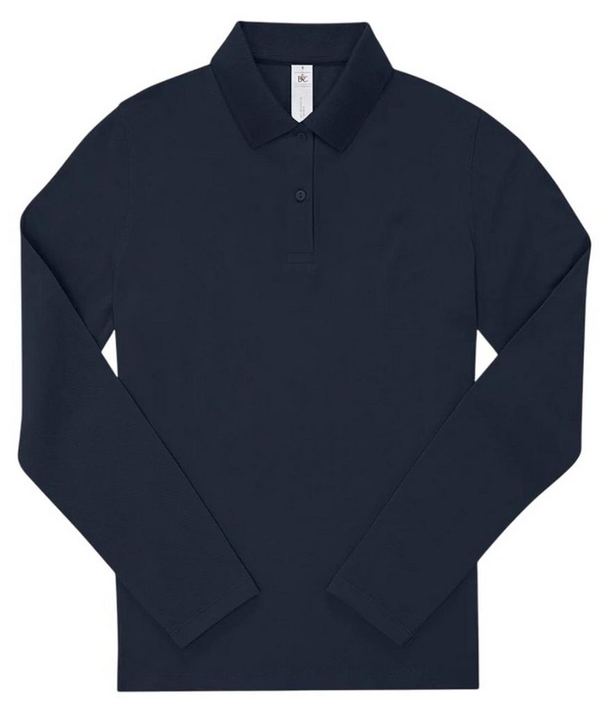 B&C - "My Polo 210" Poloshirt für Damen Langärmlig FK3051 (XL) (Marineblau)