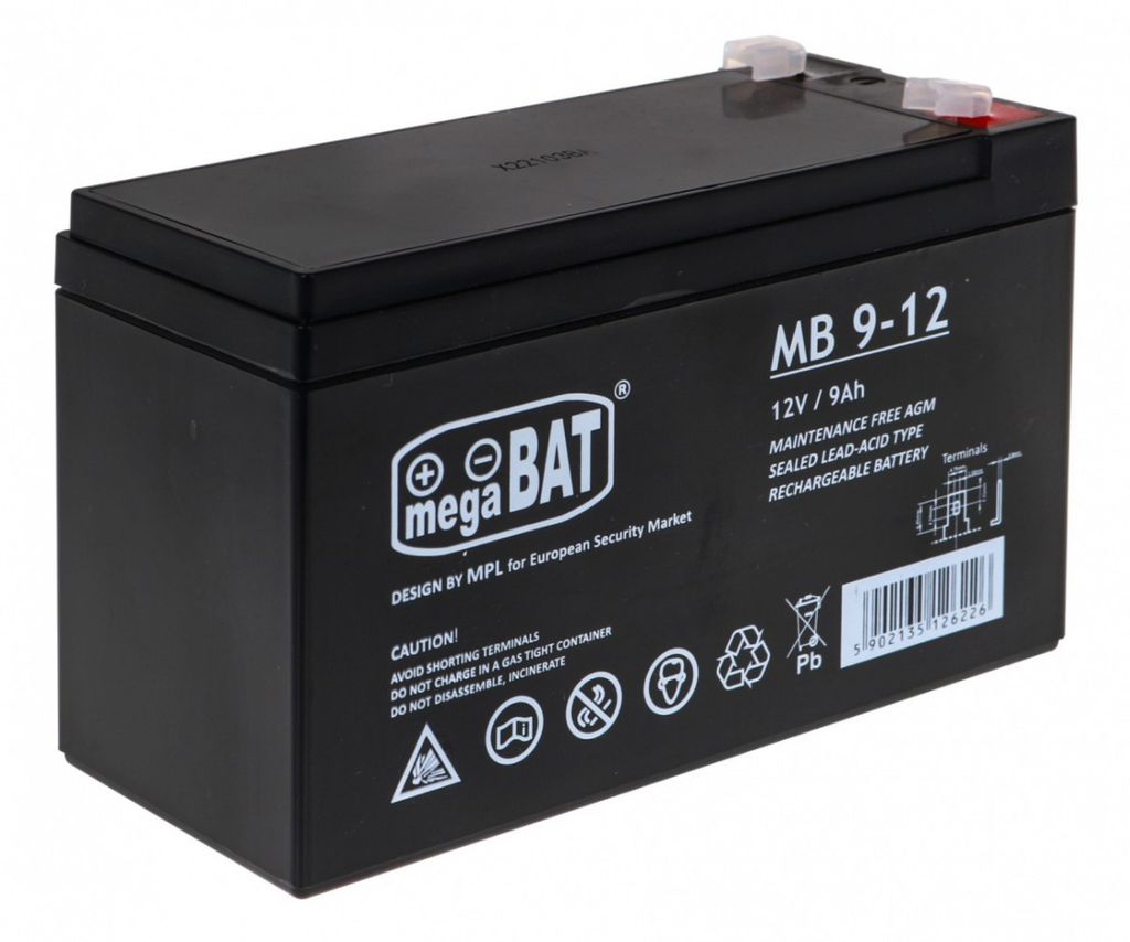 MPL megaBAT MB 9-12 Batteria UPS al piombo VRLA AGM senza Immagine del prodotto 