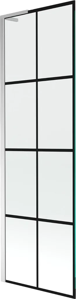 Mexen Next L Paravento Vasca 60x150 Griglia Nera - Stile Industrial