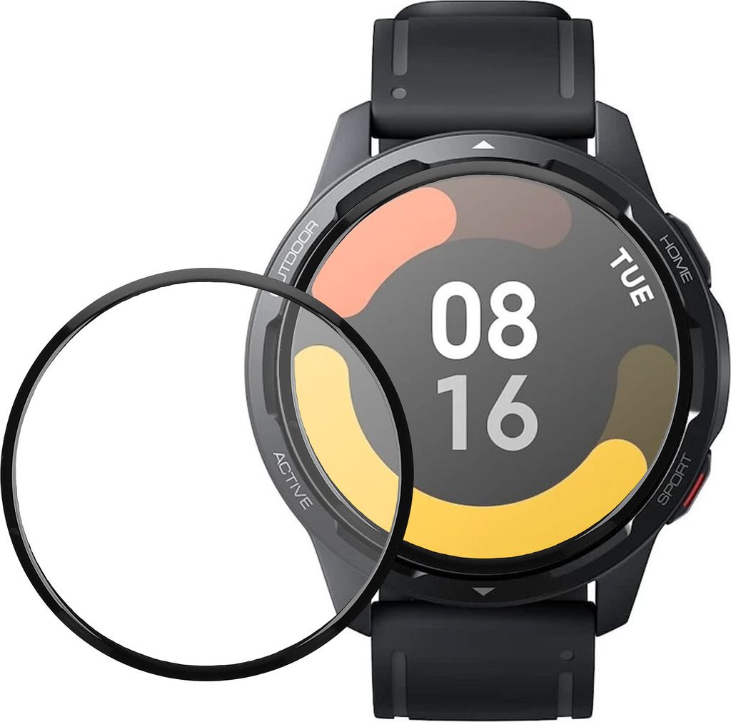 kwmobile 2x Transparente Displayschutzfolie kompatibel mit Xiaomi Watch S1 Active Folie - Schutzfolie für Fitness Tracker - robuster Displayschutz