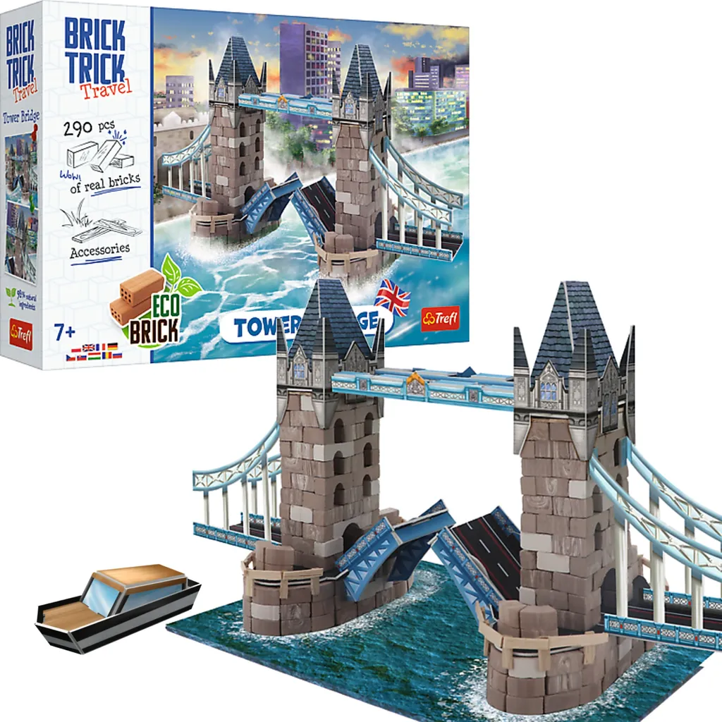 Maquette Tower Bridge en Briques Réelles - Puzzle 3D Éco-responsable