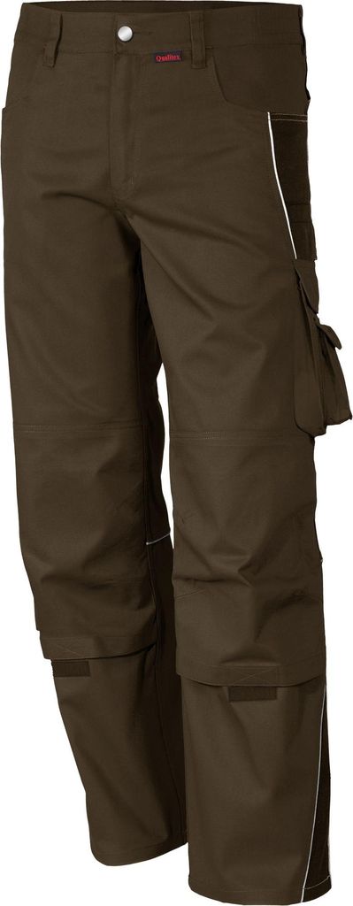 Qualitex Bundhose - strapazierfähige PROfessionals Arbeitshose aus faserverstätktem Gewebe - in Farbe: haselnuss/kastanie - Herren: 94