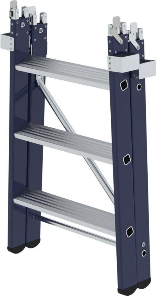 Einsteckteil für Plattformleiter steckbar | plus 3 Stufen | Aluminium