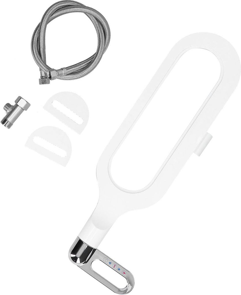 G1/2 Ultradünner Toiletten-Bidet-Aufsatz aus Kunststoff mit Doppeldüsen, selbstreinigend, für das Badezimmer zu Hause