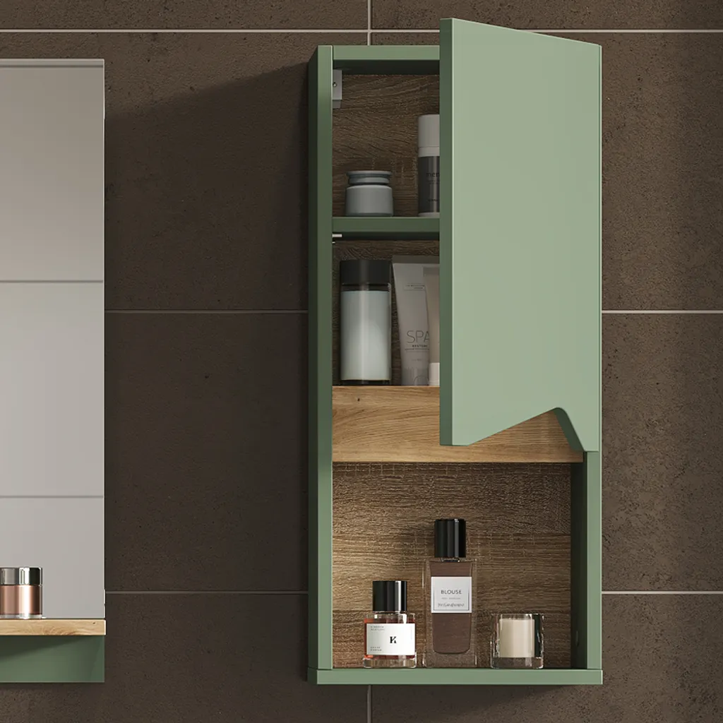 Mobiletto Vicco Marelle Verde/Artigianale: Eleganza per il tuo Bagno - 4
