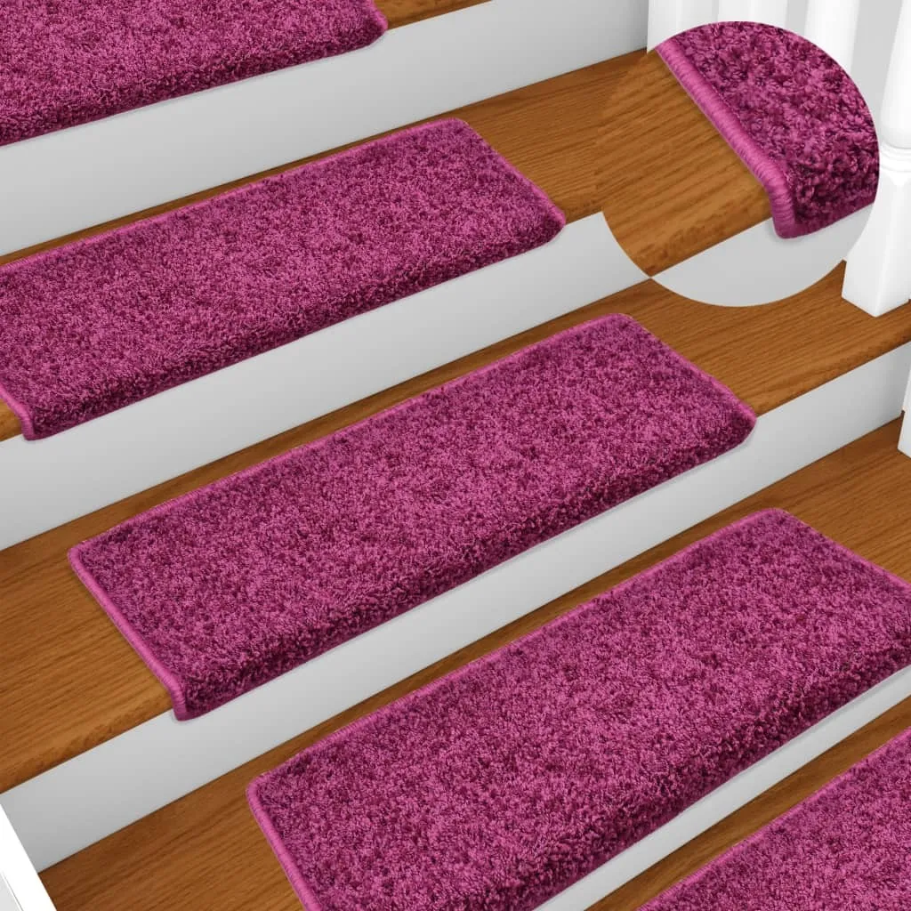 Garde-corps textile et protège-marche escalier violet 65x25cm x15