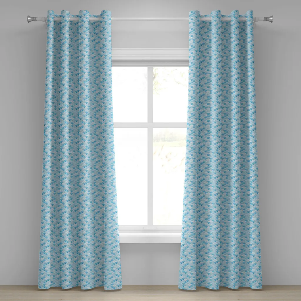 Tenda ABAKUHAUS Ocean Waves 280x225cm Blu Baby Blue con Occhielli
