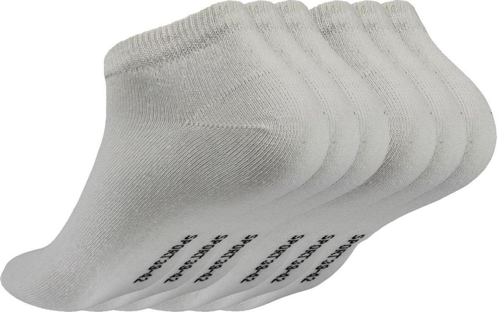 Sneaker Socken Herren Damen Socken Baumwolle, 6 Paar, Weiß Produktbild 