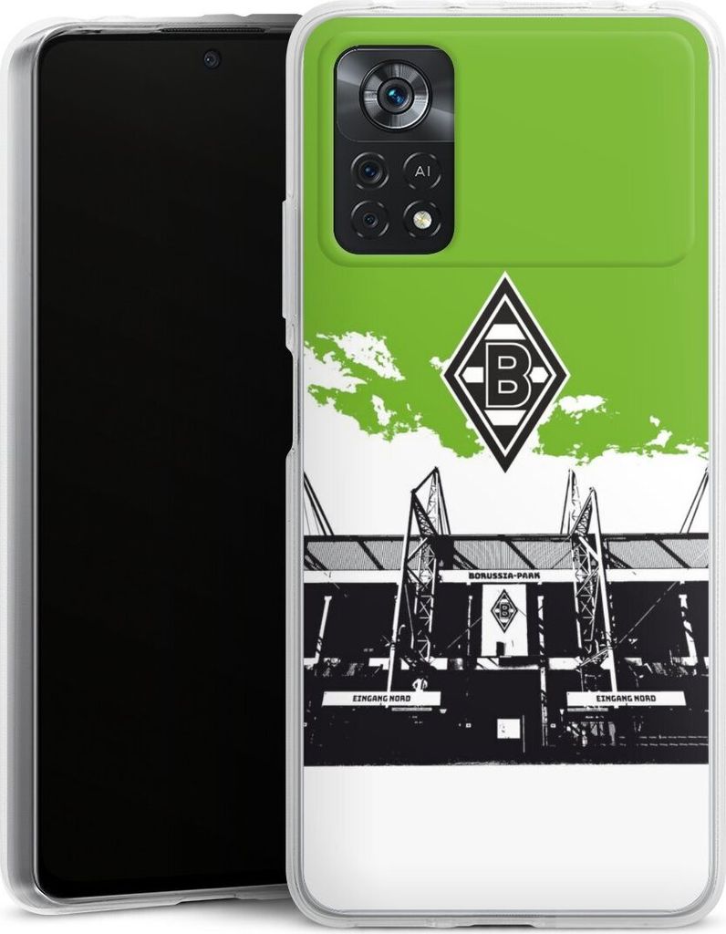 DeinDesign Handyhülle für Xiaomi Poco X4 Pro 5G Silikon Hülle Case Smartphone Schutzhülle Borussia Mönchengladbach Fanartikel Stadion