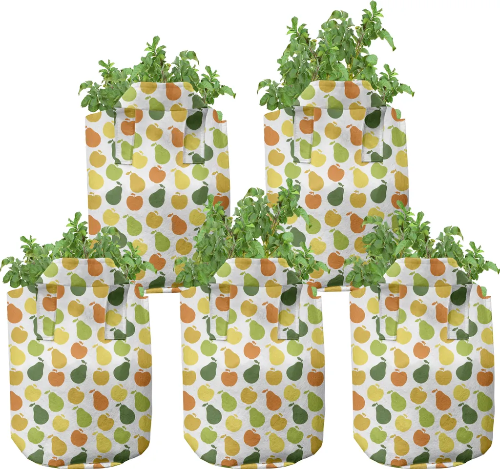 Pots de culture pour fruits et potager urbain, lot de 5 sacs de 5 gal