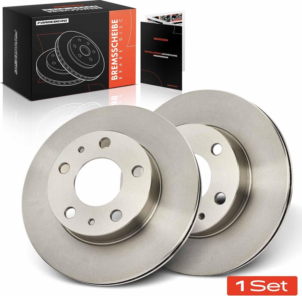 Frankberg 2x Bremsscheiben Vorderachse für Citroën Jumper Bus Kasten Pritsche/Fahrgestell Fiat Ducato Peugeot Boxer