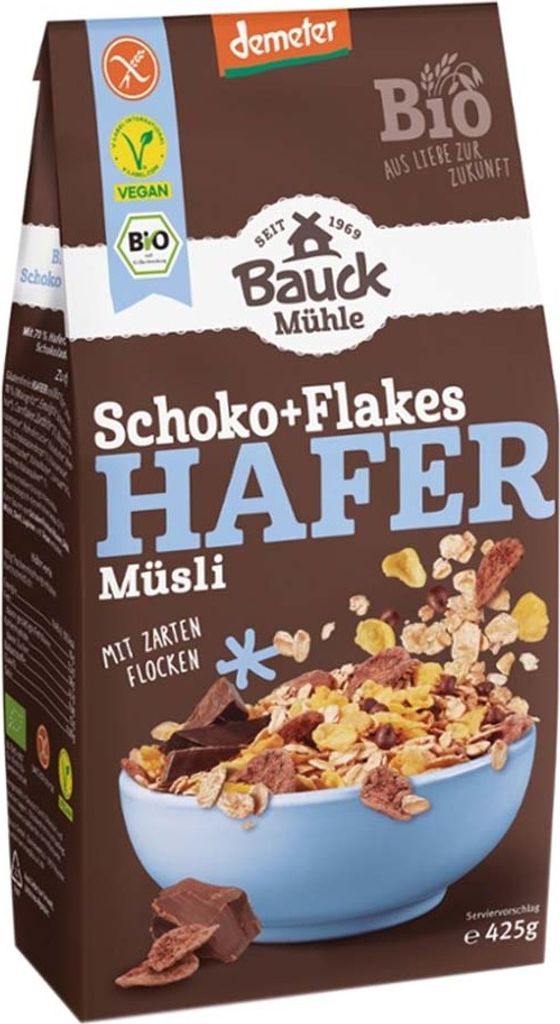 Muesli d'avena - Cioccolato + Fiocchi 425g Immagine del prodotto 