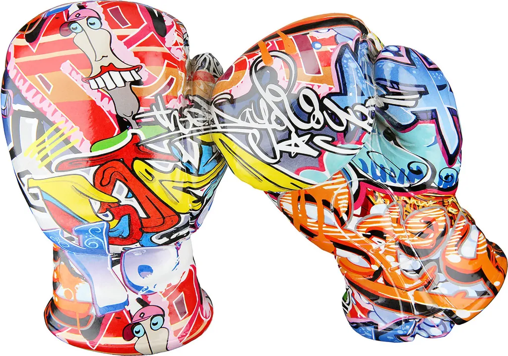 Statue Gant de Boxe Décorative Style Graffiti Multicolore Gilde 26cm - 3
