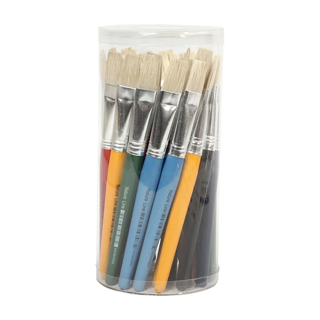 Pinceaux plats de précision en lot de 30 pour peinture et bricolage