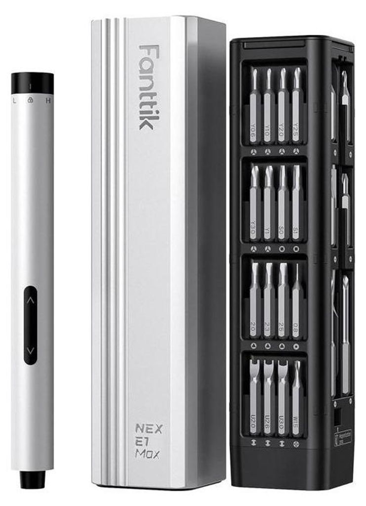 Fanttik E1 Max 3.7V, Elektrischer Präzisionsschraubendreher, silber